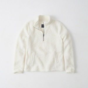 Abercrombie & Fitch • Sherpa fleece half zip pullover